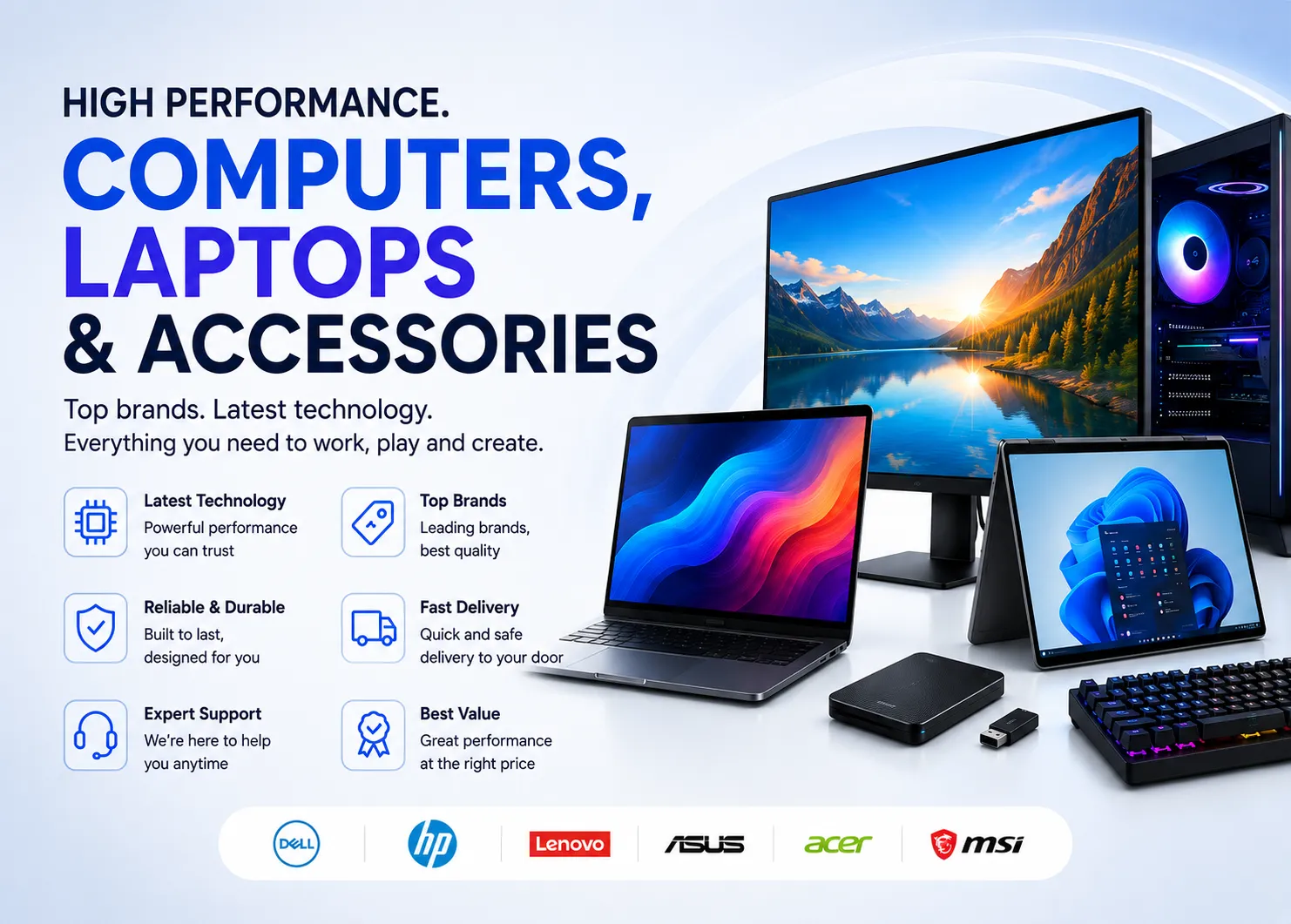 Computers laptops and accessories