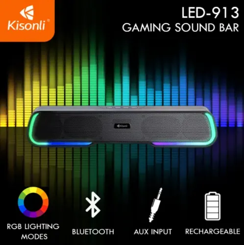Kisonli LED 913 Sound Bar Bluetooth Speaker